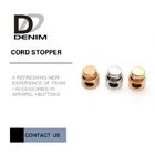 Fashion Metal / Plastic Cord Stopper Adjustable For Thin Trench Coat Double Cords