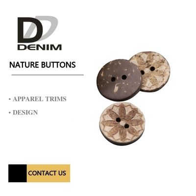 2 /4 Holes Natural Coconut Buttons Bulk Order
