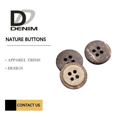 2 /4 Holes Natural Coconut Buttons Bulk Order